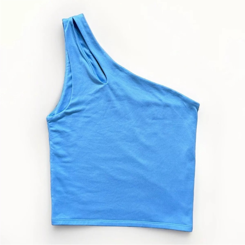 Abercrombie & Fitch Blue One Shoulder Cut-Out Tank Top size XS